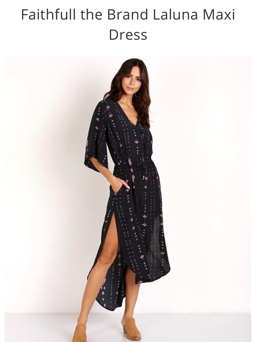 EUC Faithfull the Brand Navy LaLuna Maxi Dress (6)